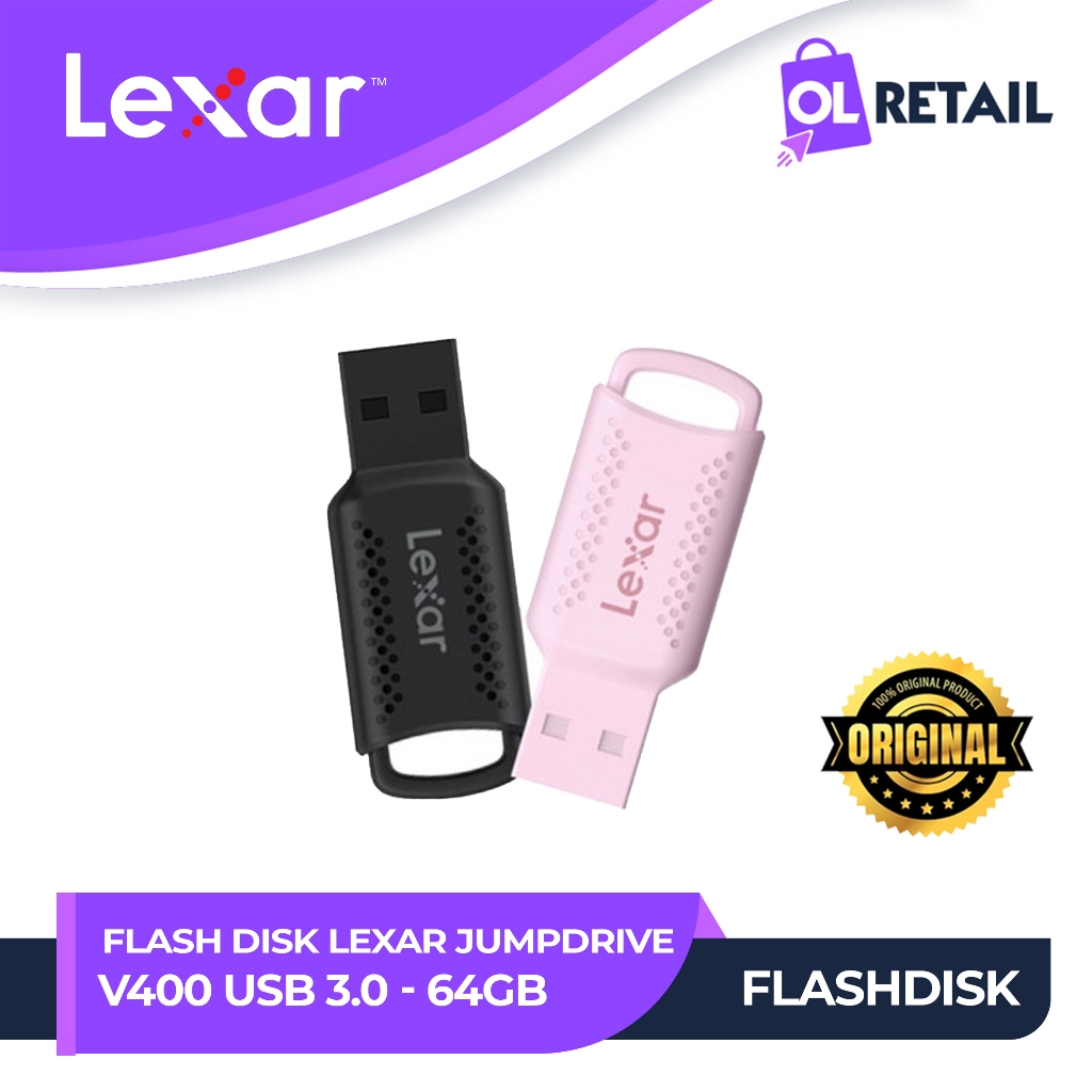 Jual Lexar JumpDrive V400 Flashdisk 64GB USB 3.0 | Shopee Indonesia