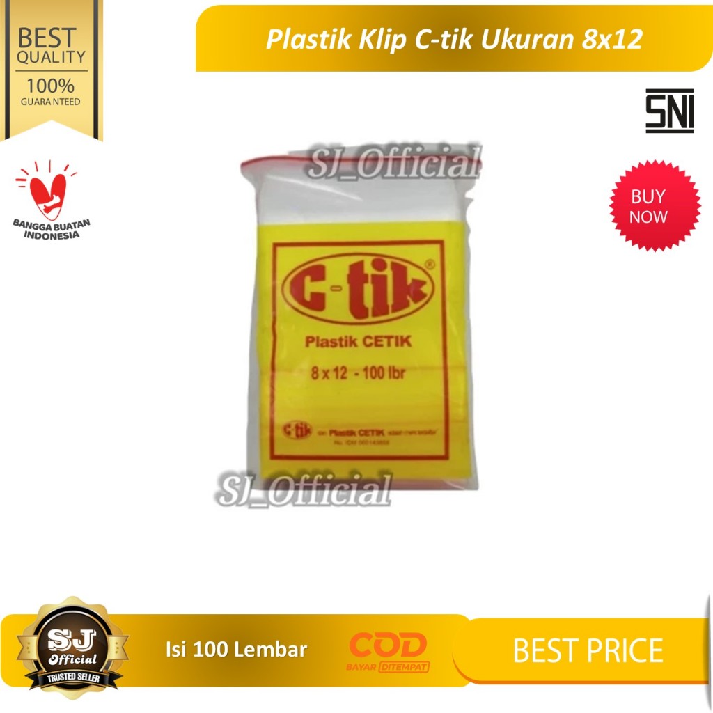 Jual Plastik C-tik / Cetik / Klip uk 8x12 Tebal dan Berkualitas ...
