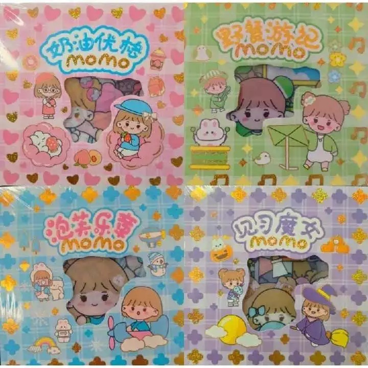 Jual Pretty Sticker Momo 1 pack isi 100 Lembar Pcs Stiker Box Stiker ...