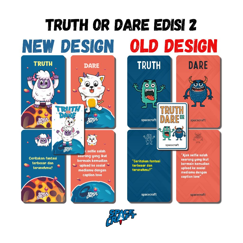 Jual Kartu Truth or Dare Monster Edition | 50 Kartu Tantangan ...