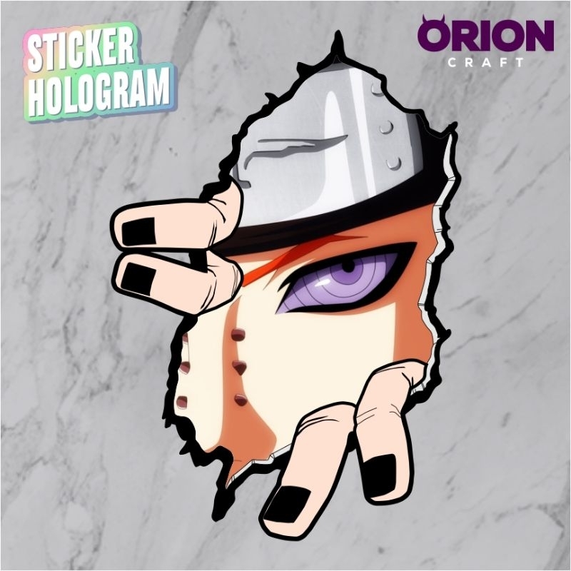 Jual Sticker Hologram Pain Akatsuki Efek keren anti air untuk hp laptop ...