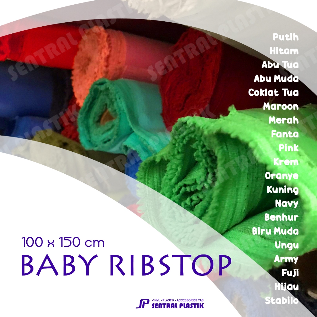 Jual Bahan BABY RIPSTOP kain nilon tas ransel pouch konveksi (per meter ...