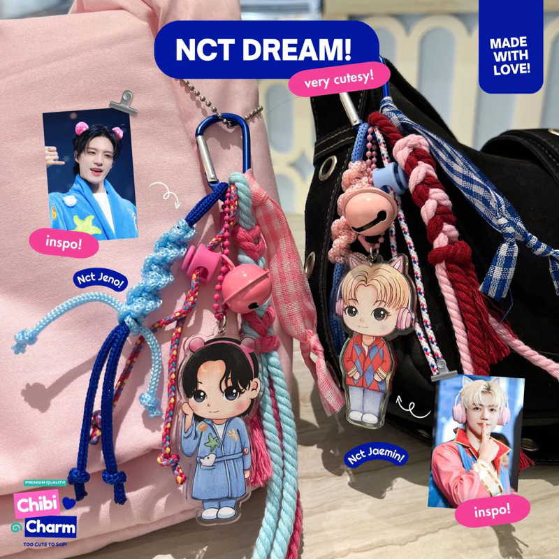 Chibi Charm Bagcharm NCT DREAM Keychain KPOP Aksesori Unik dan Lucu