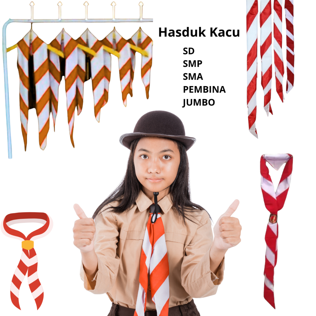 Kacu Pramuka Merah Putih SD-SMA Jumbo Kuat Nyaman