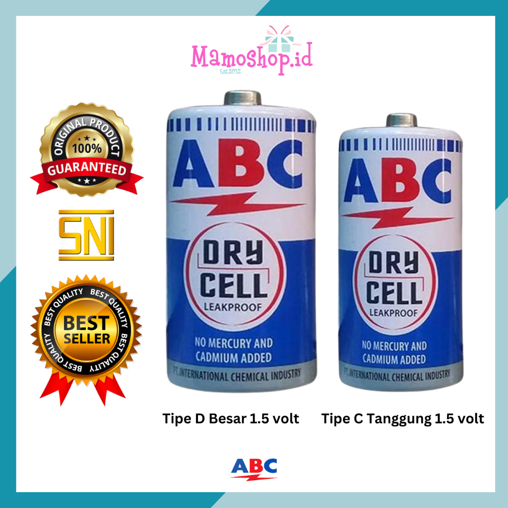 Jual Batre ABC Biru Tipe D Besar / Tipe C Tanggung 1.5 volt baterai ...