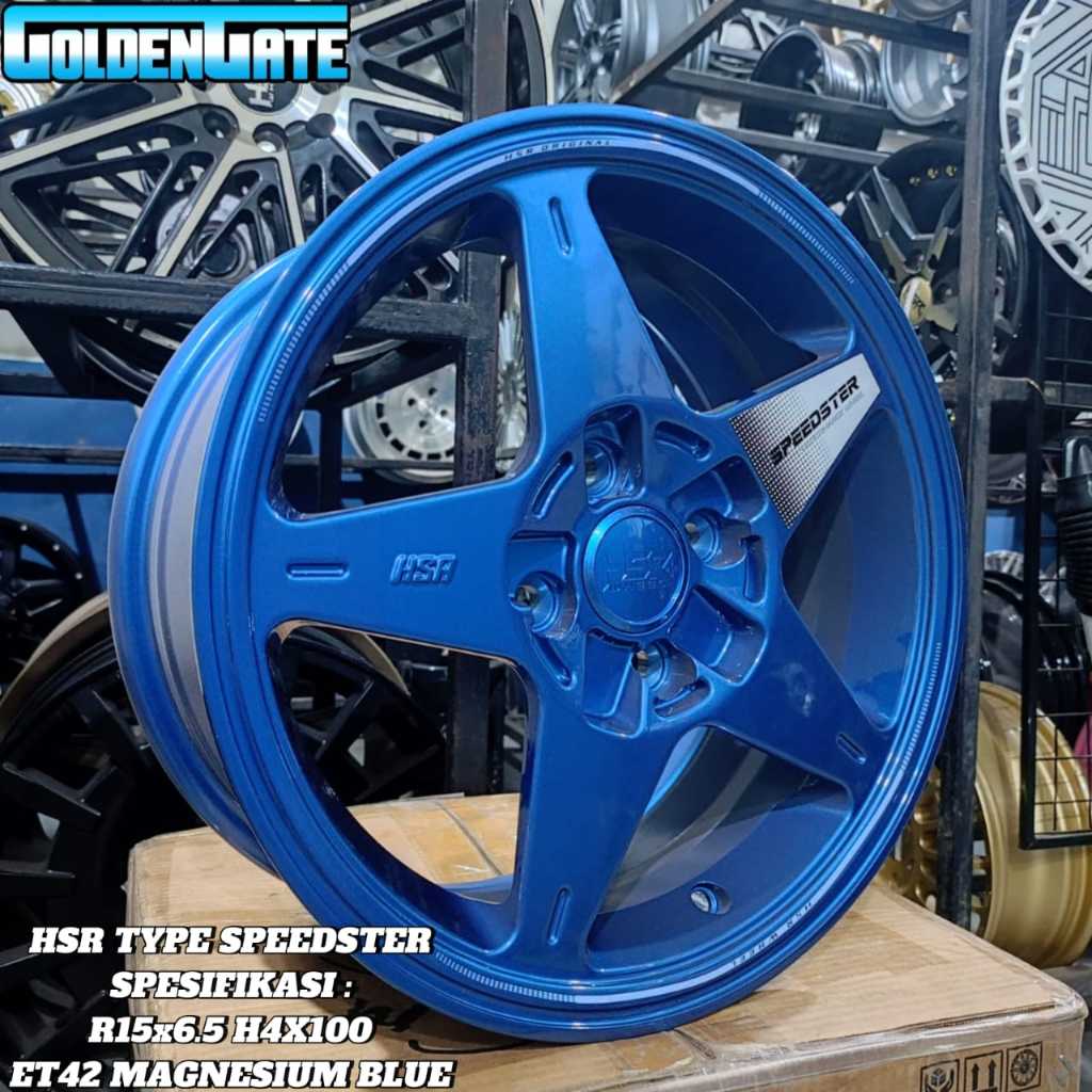 Jual Velg racing hsr ring 15 pcd 4x100 hsr speedster lebar 6.5 et42 ...