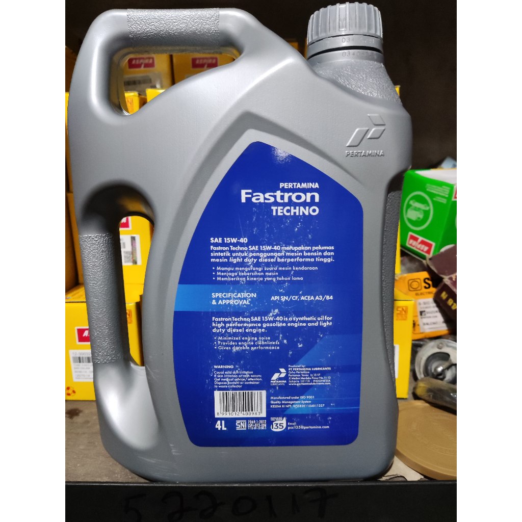 Jual OLI MOBIL LIGHT DIESEL & BENSIN Pertamina FASTRON TECHNO 15W 40 ...