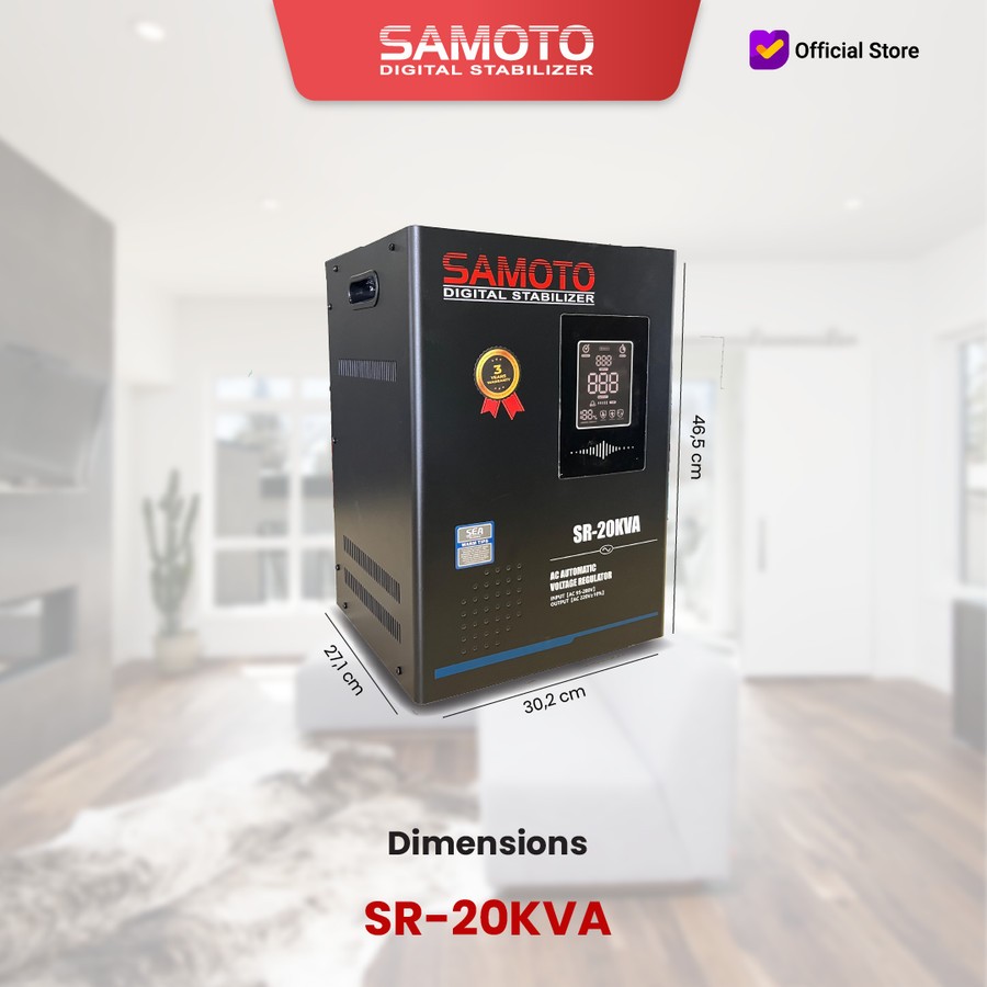 Jual SR20KVA Stabilizer Relay SAMOTO Stabilizer AVR Controlled 20.000VA ...