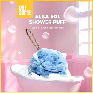 OHSOME - Solo Corner Bath ball Shower Puff Loofahs Blue | Pink