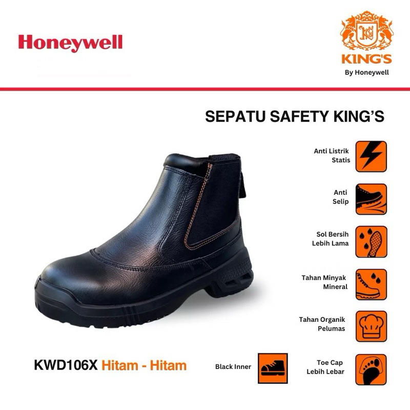Chaussure De Sécurité Honeywell King's KWS201S - Bottine Basse Cuir Perforé Homme, Embout Acier