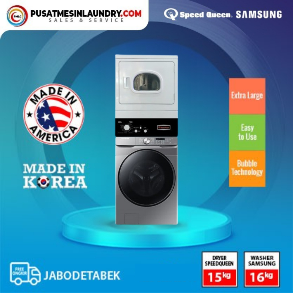 Jual Samsung Mix Stack Mesin Cuci 16kg & Mesin Pengering 15kg Gas ...