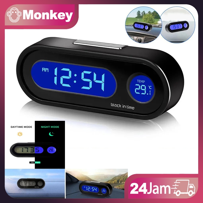 Jual Termometer mobil/termometer jam mobil/led backlight/biru dengan ...