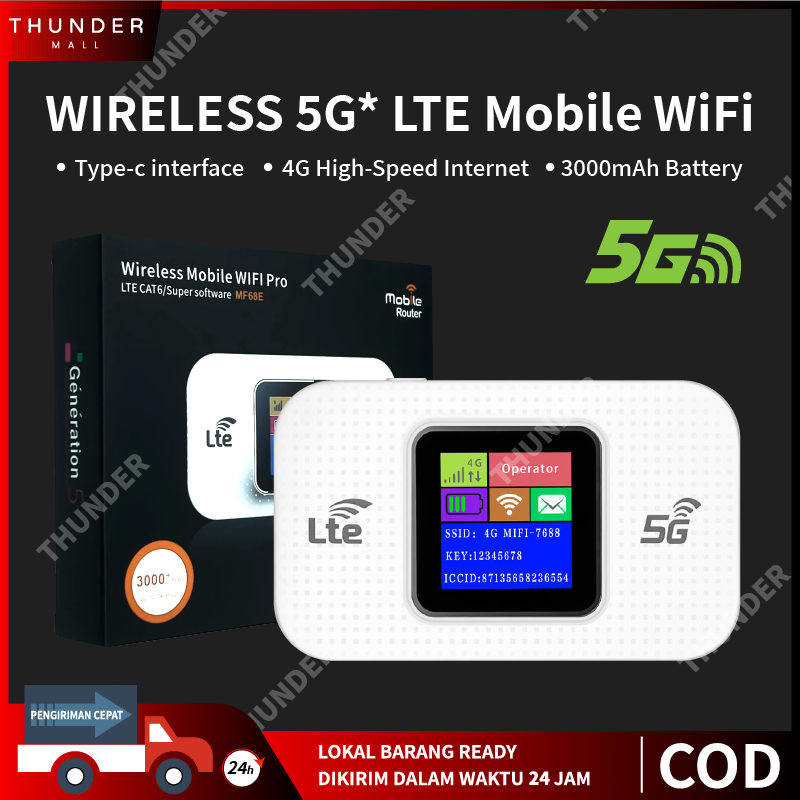 【Thunder Mall】Mobile Modem WiFi MIFI Unlock All Operator baterai 3000 mAh