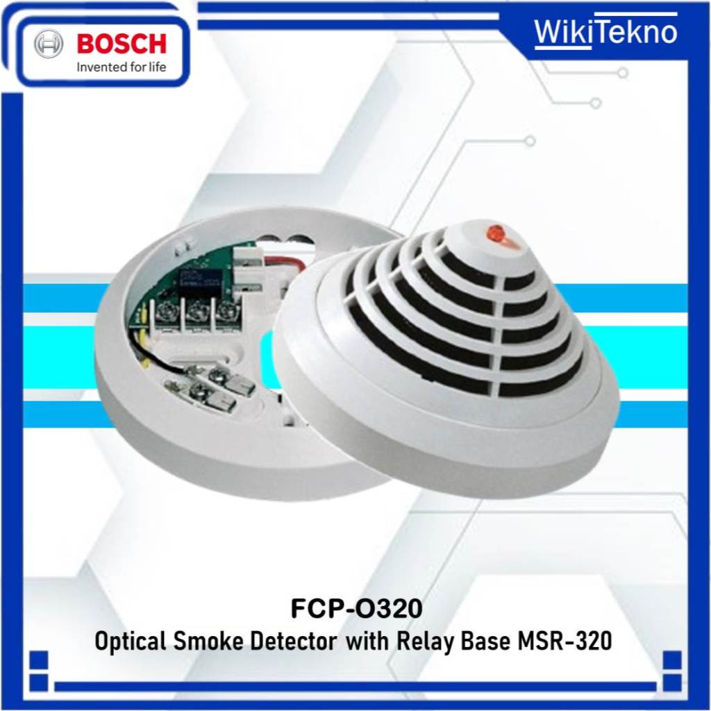 Jual Smoke Detector Alarm Sensor Asap Bosch FCP-O320 with Relay Base ...