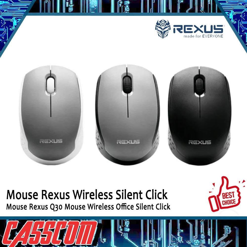 Jual Mouse Rexus Q30 Mouse Wireless Office Silent Click | Shopee Indonesia