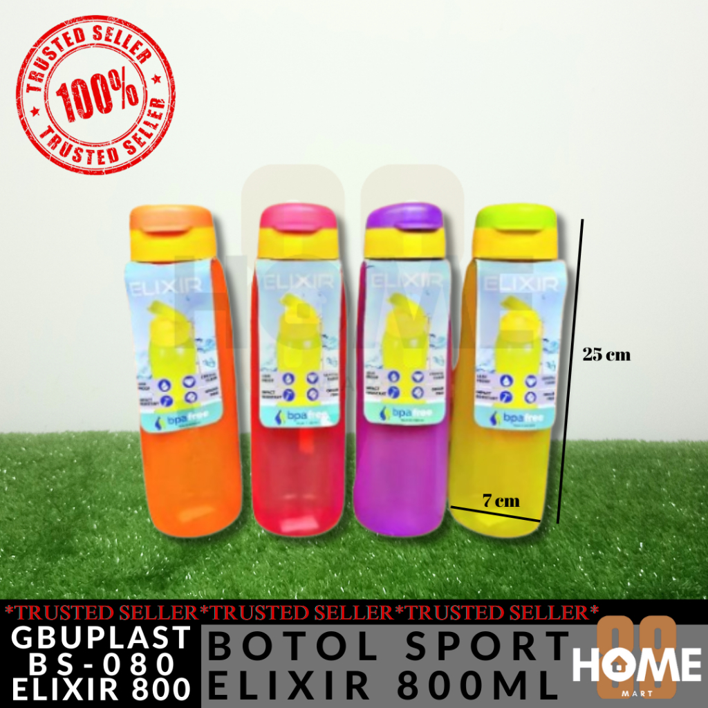 Jual GBUPLAST BS-080 ELIXIR 800ML - BOTOL MINUM / TUMBLER AIR MINUM ...