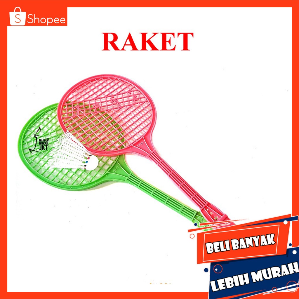 Jual MAINAN RAKET RAKET BULU TANGKIS BADMINTON MAINAN RAKET PLASTIK ...