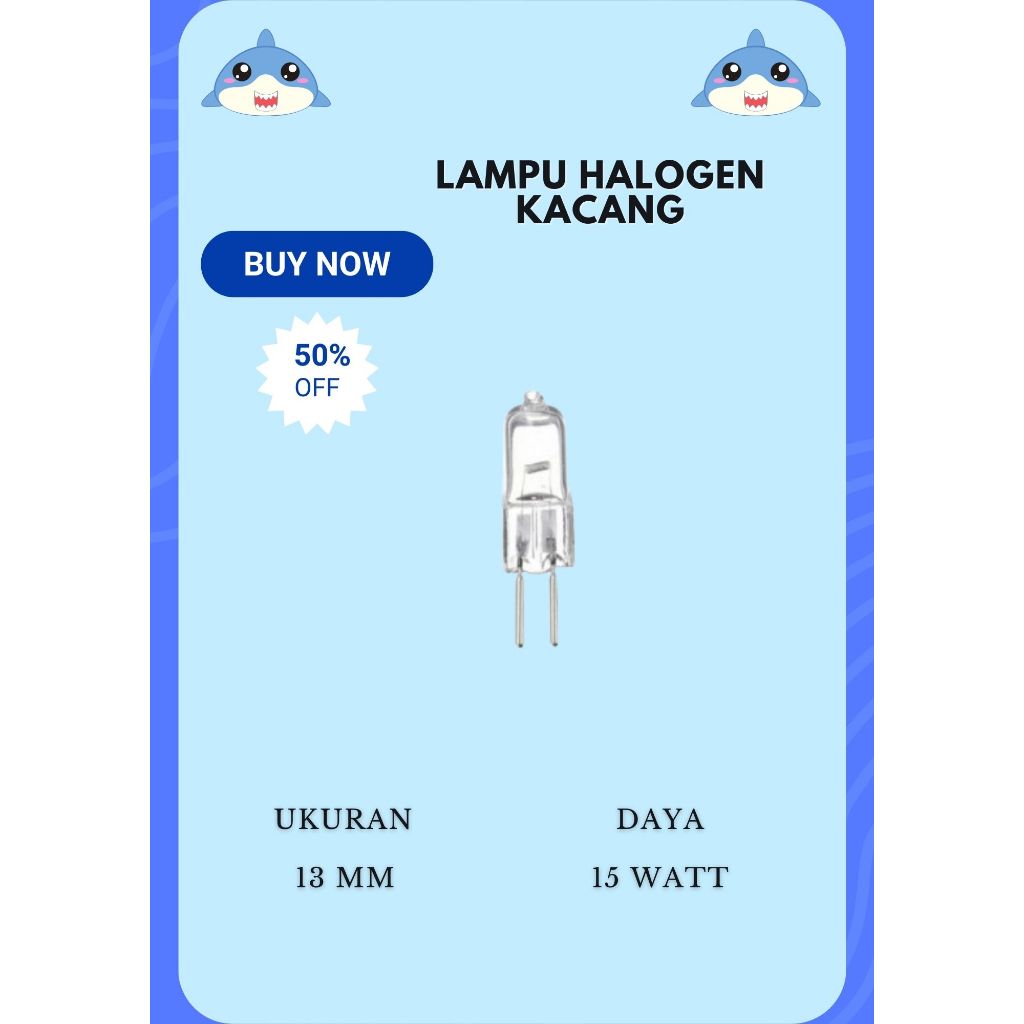 Jual LAMPU HALOGEN KACANG NON LED WARNA PUTIH KUNING 6V/12V 220V MODEL ...