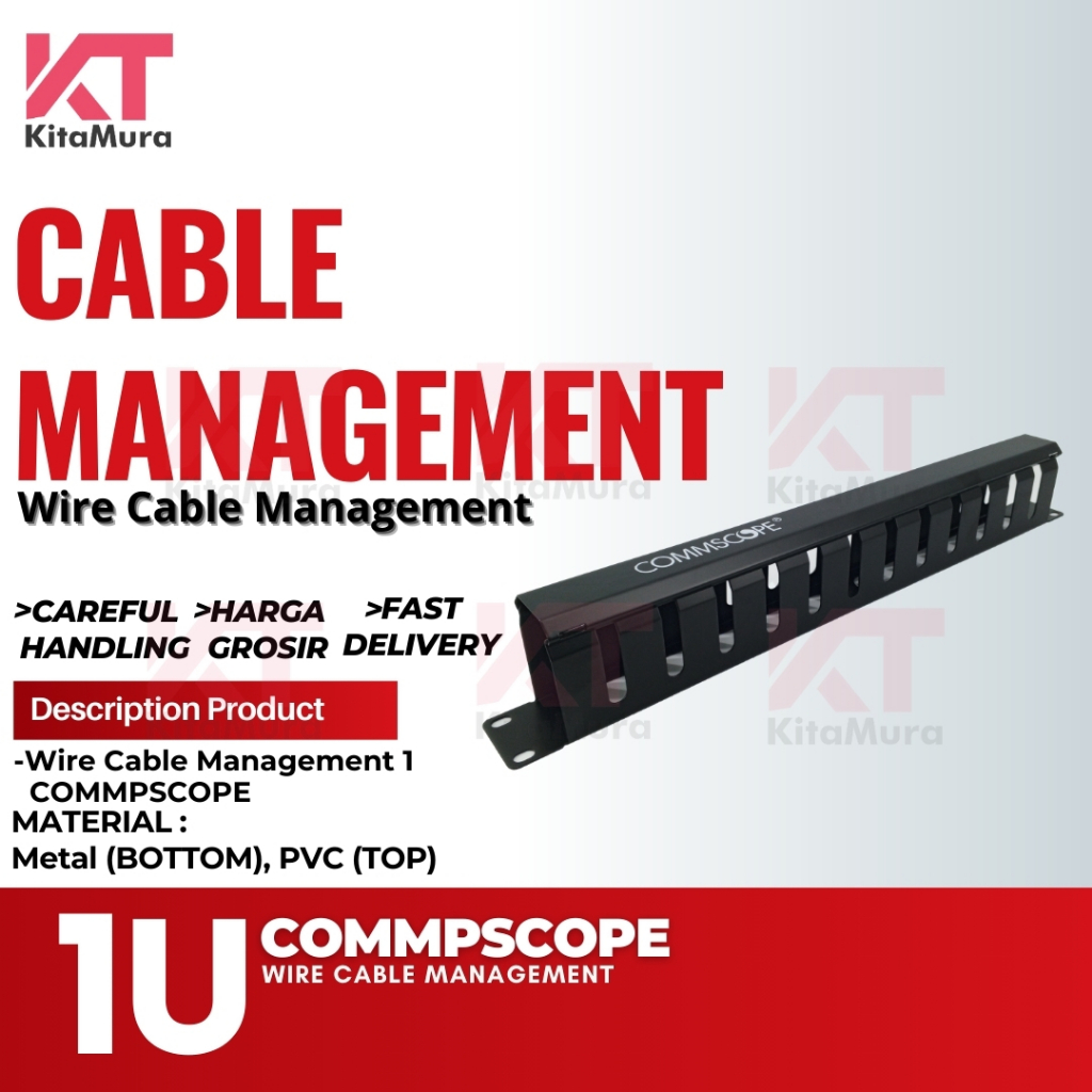 Jual Wire Management, Cable Management Rack Server 1U Horizontal ...