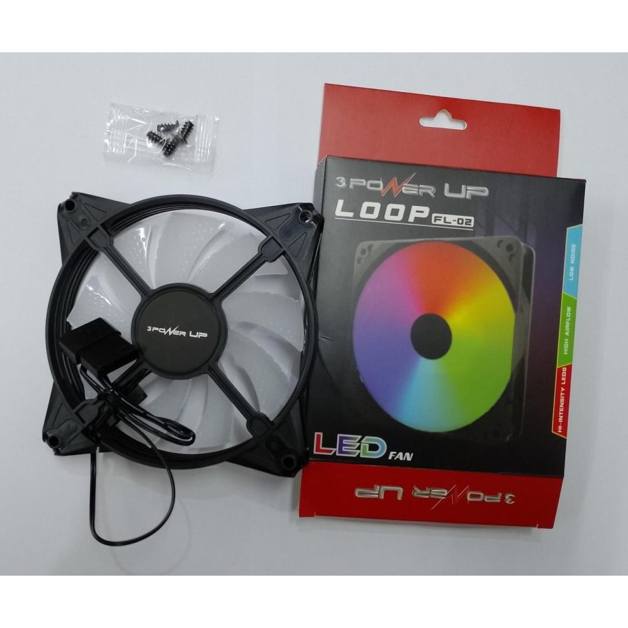 Jual FAN Case POWER UP LOOP LED RGB Fixed Fan Casing 12cm 120mm ...