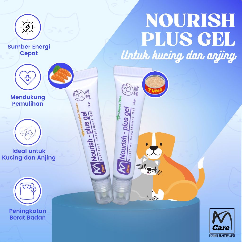 Jual NEW FORMULA AMcare NOURISH PLUS GEL 15GR ~ MULTIVITAMIN NUTRISI ...