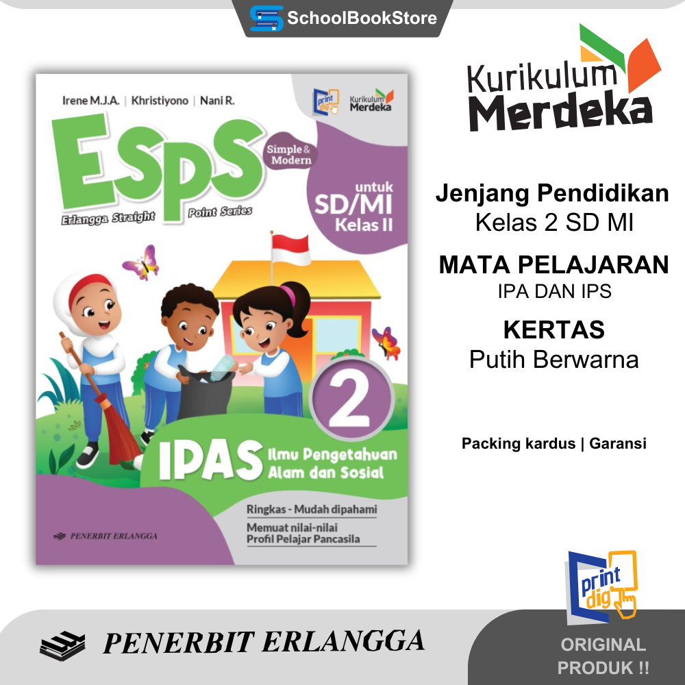 Jual Erlangga Buku Siswa Esps IPAS Kelas 2 SD MI Kurikulum Merdeka ...