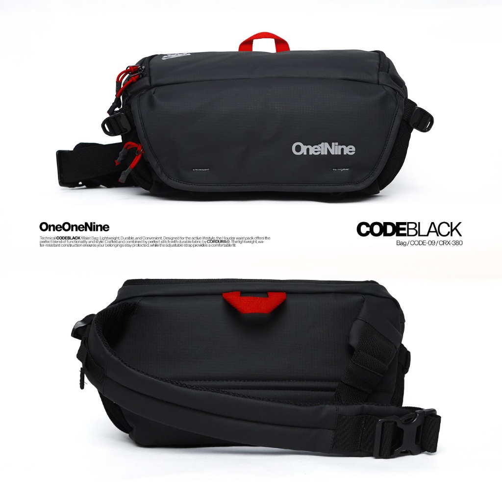 Jual Oneonenine Ksr Waistbag CodeBlack Series - Tas Pinggang | Shopee ...