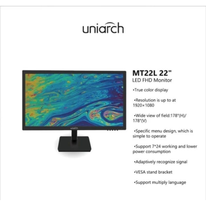 Jual MONITOR LED 22 INCH,FOR PC/CCTV,HDMI/VGA LED FHD 22 INCH | Shopee ...