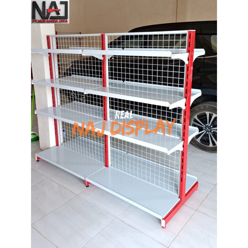 Jual RAK MINIMARKET Import, Murah, Ekonomi Rak Display Double Star 4 ...