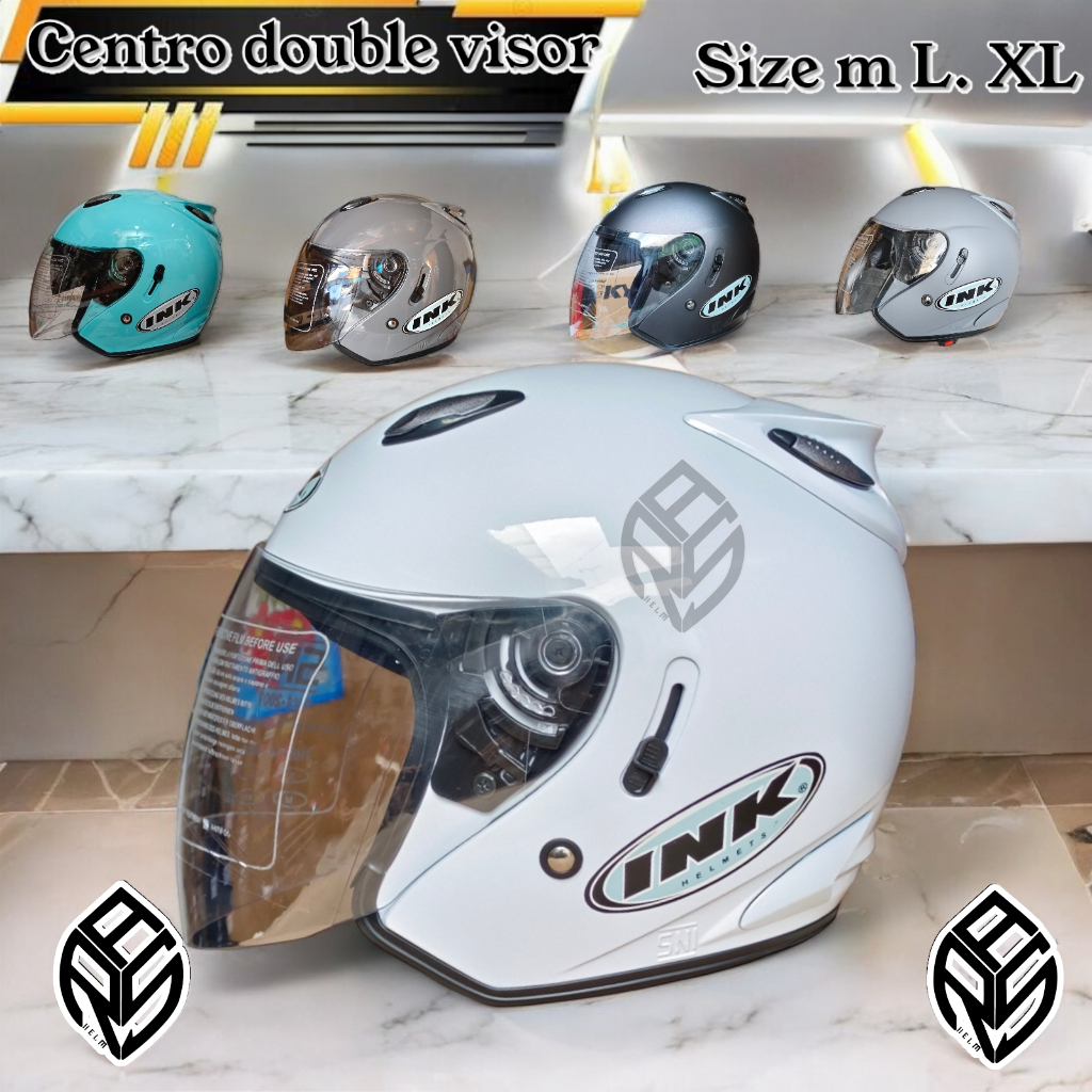 Jual HELM CENTRO DOUBLE VISOR/MODEL INK CENTRO FREE STIKER/BUKAN INK ...
