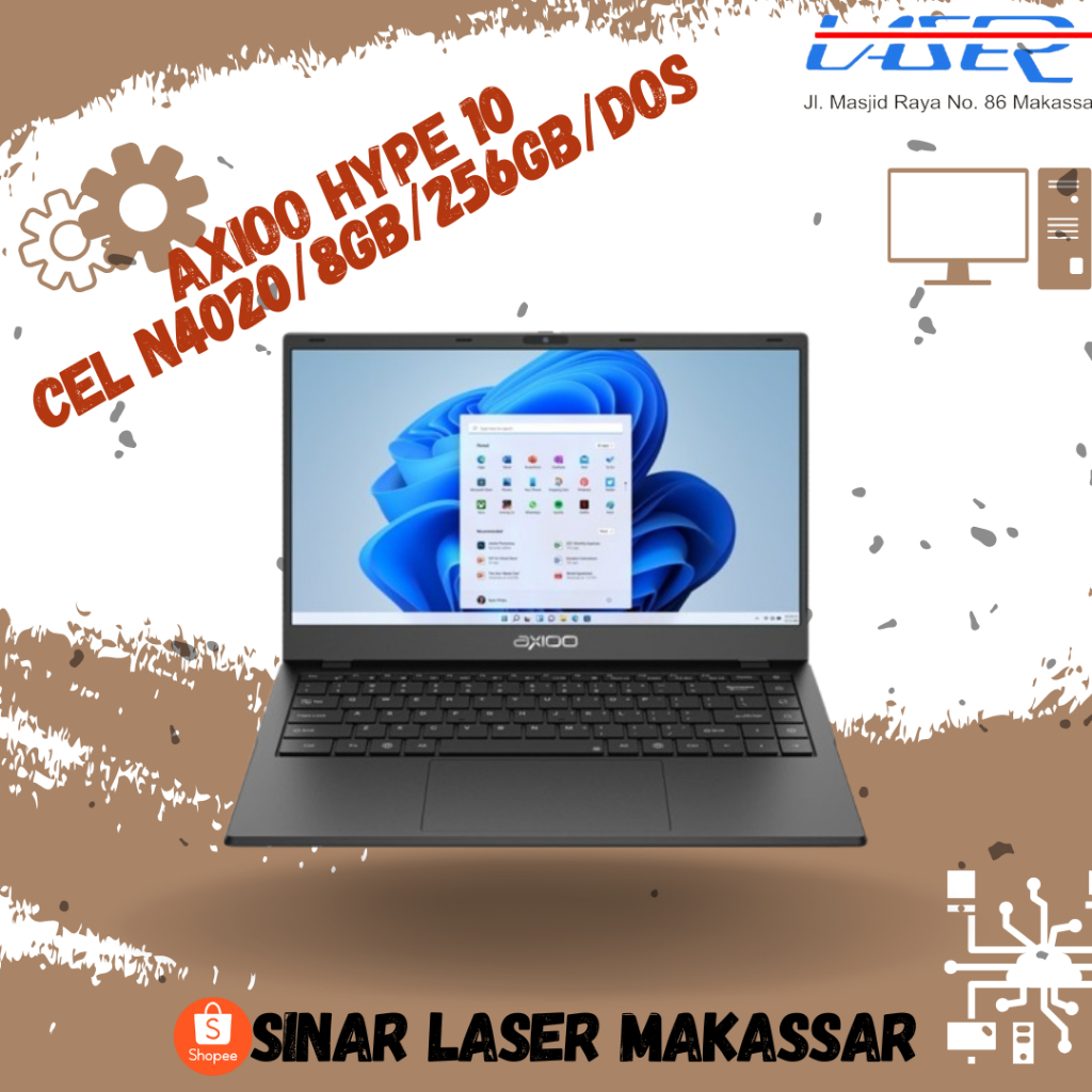 Jual AXIOO LAPTOP HYPE 10 N4020 RAM 8GB 256GB SSD DOS 14 INCH HD ...