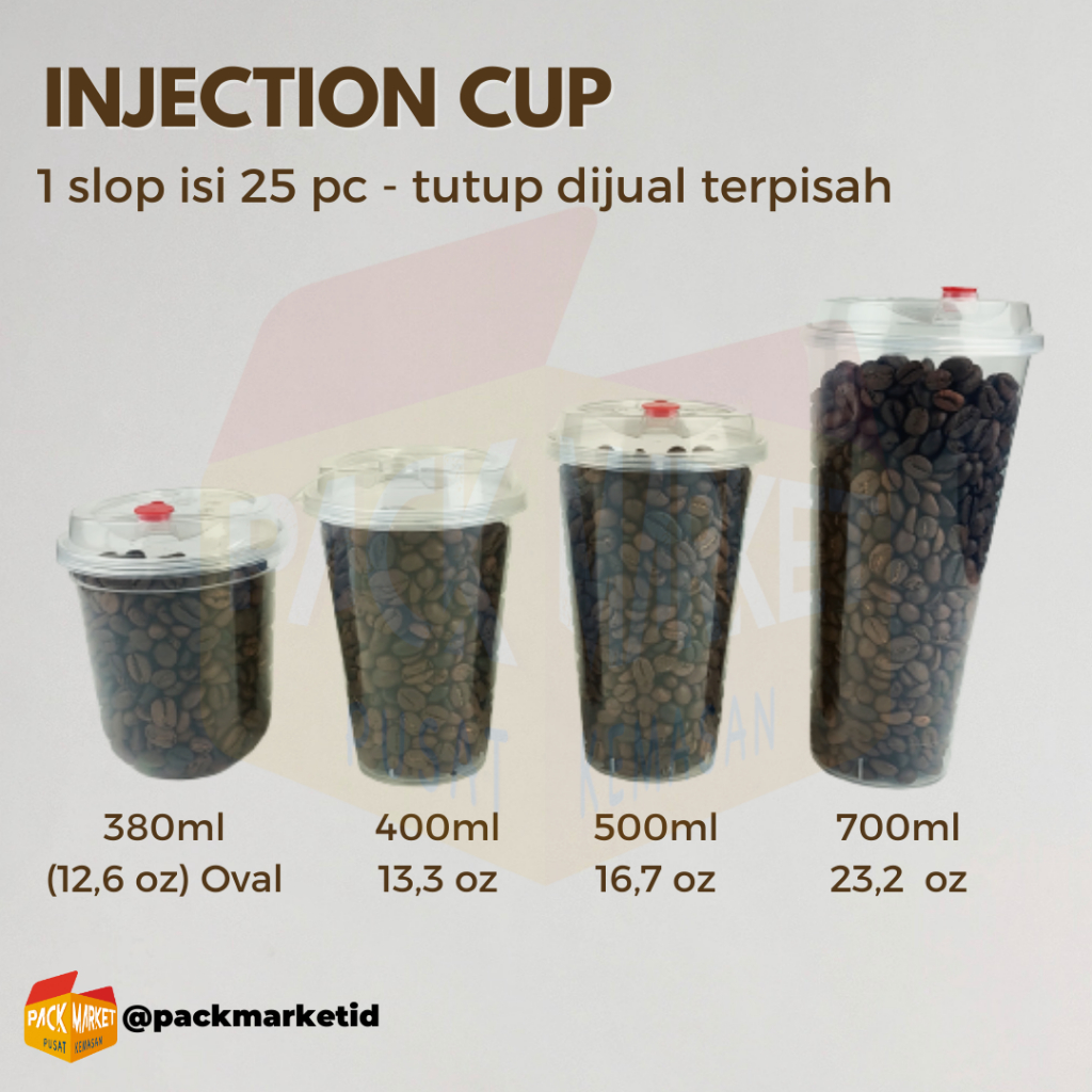 Jual Injection Cup Clear Bening. 1 slop isi 25pc | Shopee Indonesia