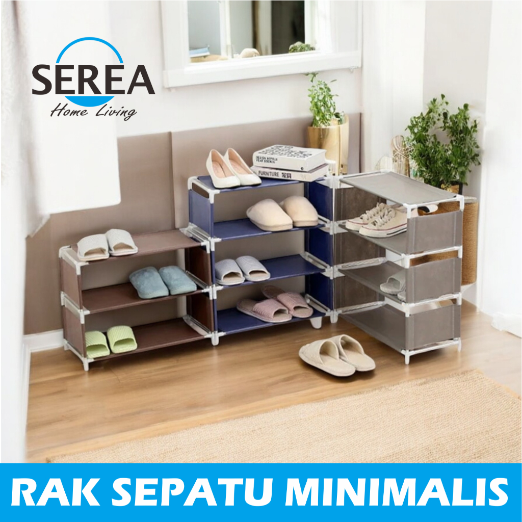 Jual Rak Sepatu PVC Kain Minimalis Susun / Tempat Sepatu Portable ...
