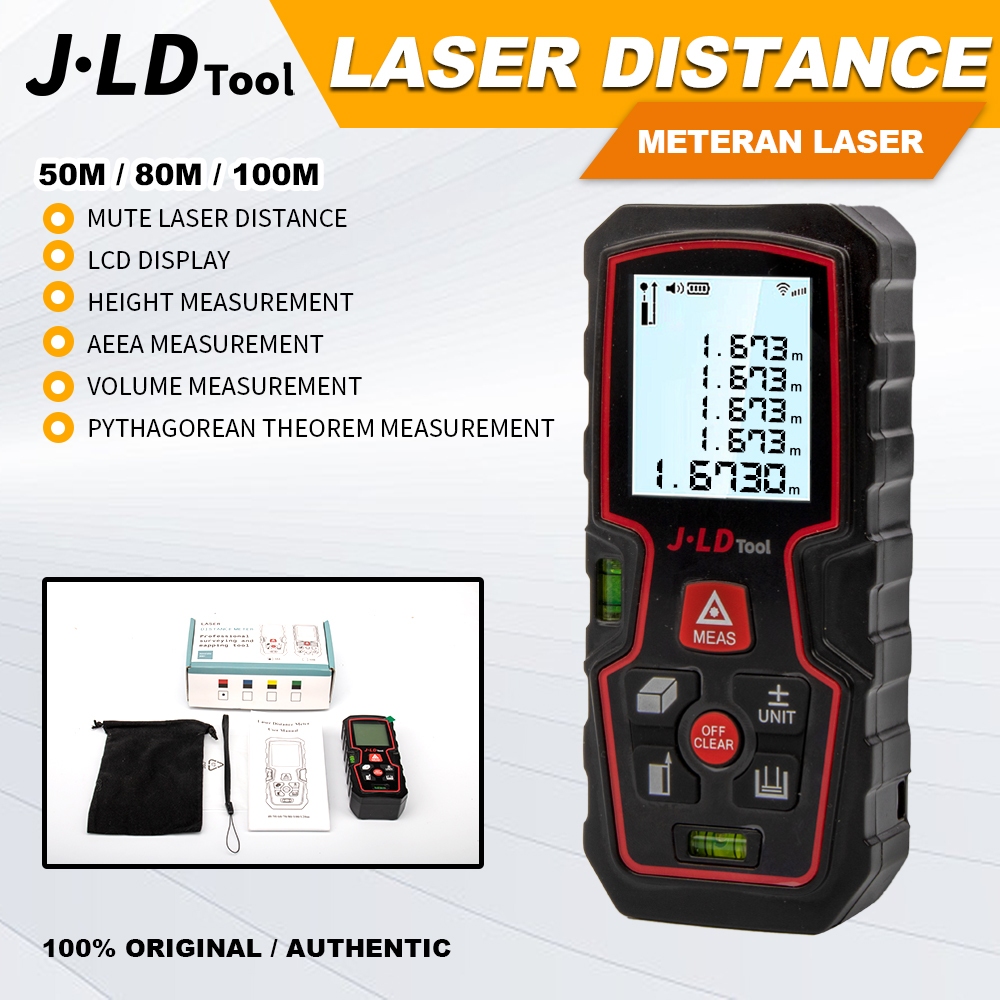 Jual JLD Meteran Laser Distance Digital Lcd 50m 80m 100m Alat Ukur ...