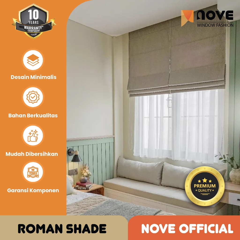 Jual Roman Bars Shades - Tirai Minimalis - Ukuran Custom - NOVE ...
