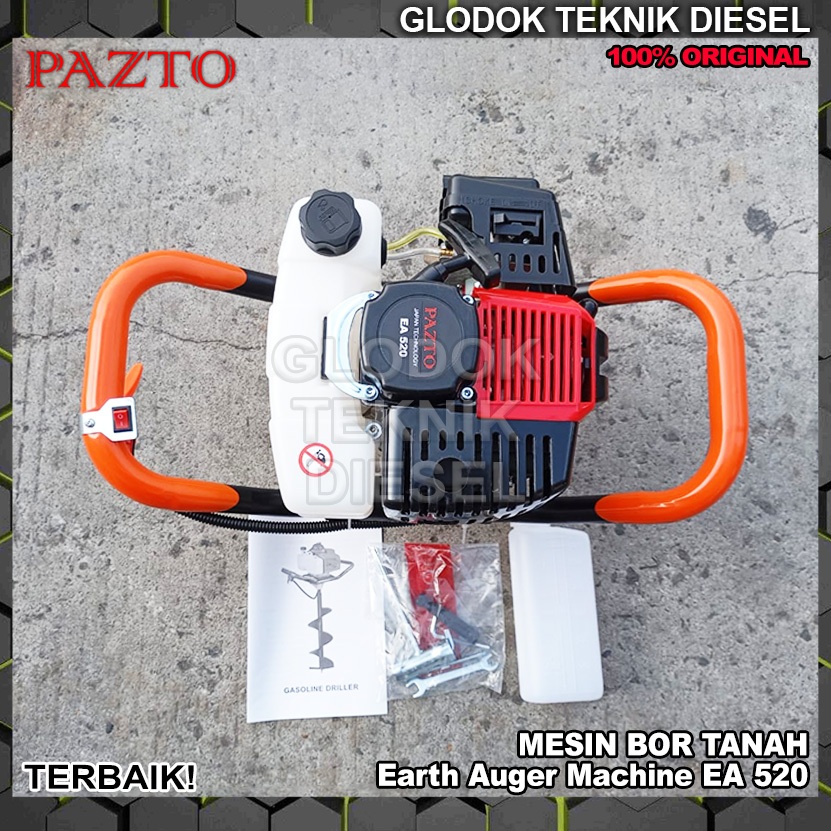 Jual Pazto Mesin Bor Tanah Biopori Earth Auger Drill Bit EA 520 + Mata ...