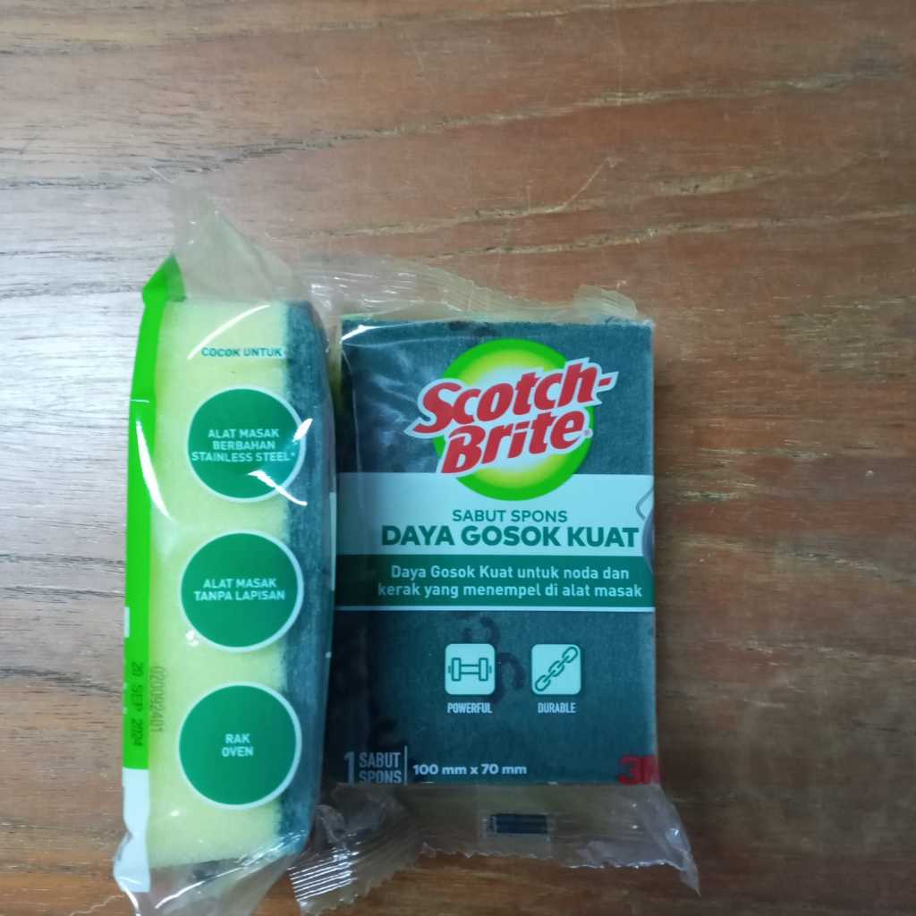 Jual 3M scotch brite sabut spons cuci basic T36N | Shopee Indonesia