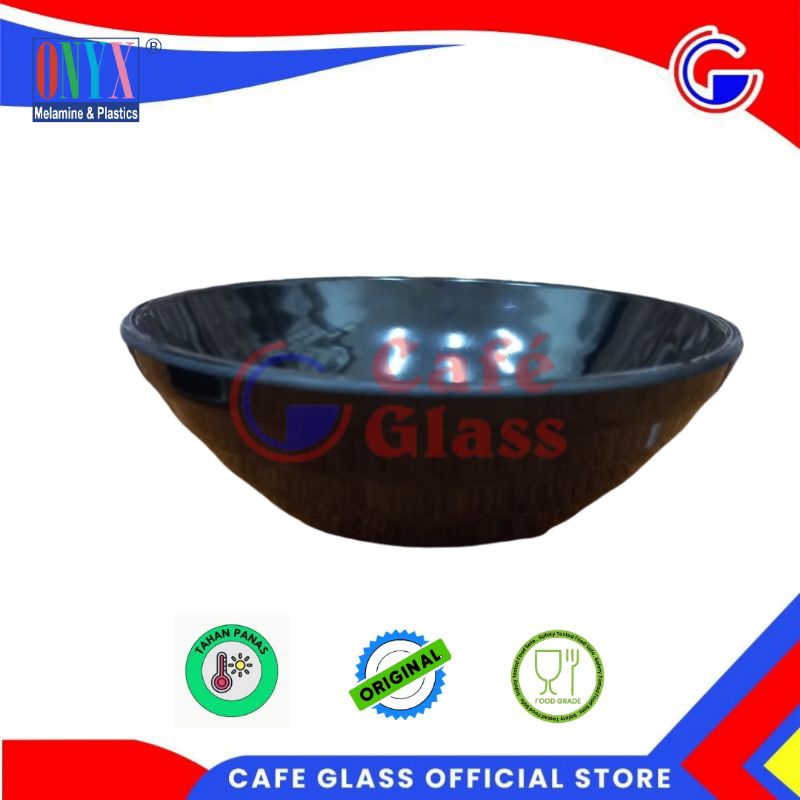 Mangkok Set Oriental Black 6.5" - Mangkok Ramen Hitam (Jme-6,5) - Melamin Onyx