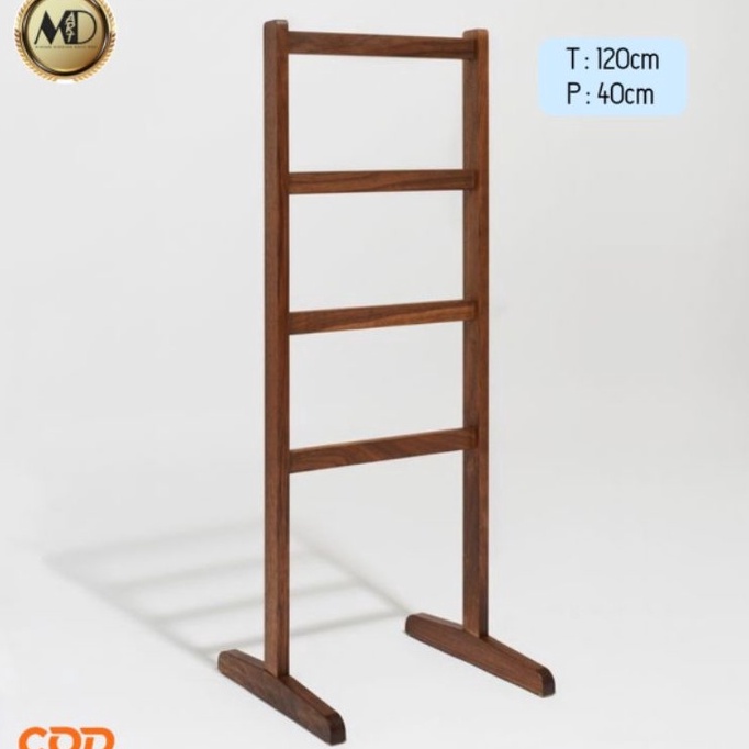 Jual HEBOH Rak Handuk stand tangga kayu Rak handuk kayu 15 | Shopee ...