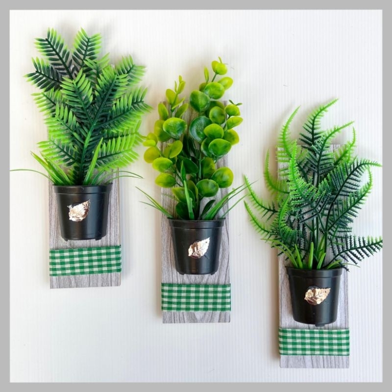 Hiasan Dinding Aesthetic Tempel mini Tanaman Artificial Dekorasi Rumah Minimalis Daun Pakis Eucalyptus