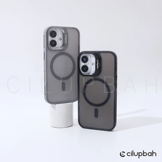 CILUPBAH Frosted Magsafe Stand Case + Lens Guard for iPhone 11 12 13 14 15 16 Pro Plus Pro Max