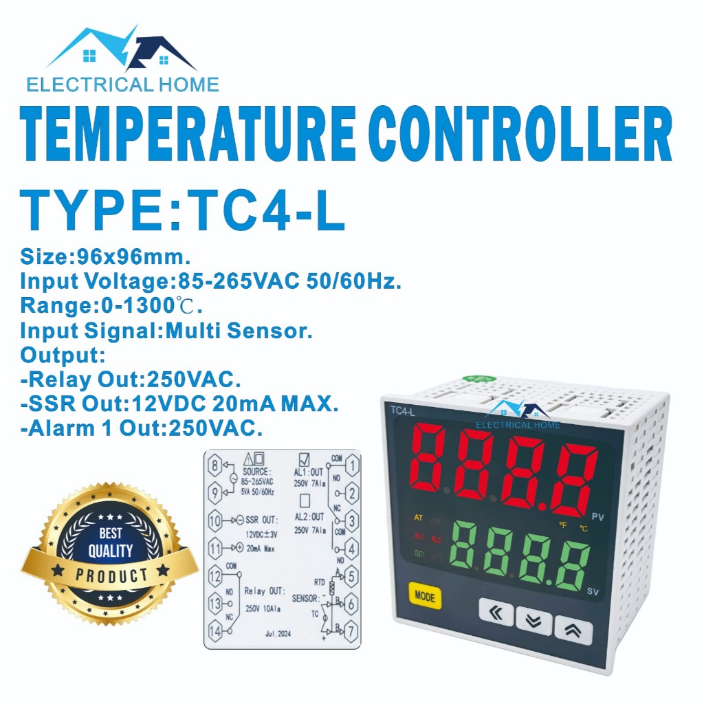 Jual Temperature Controller Thermo Meter Digital 96x96mm Output Relay ...