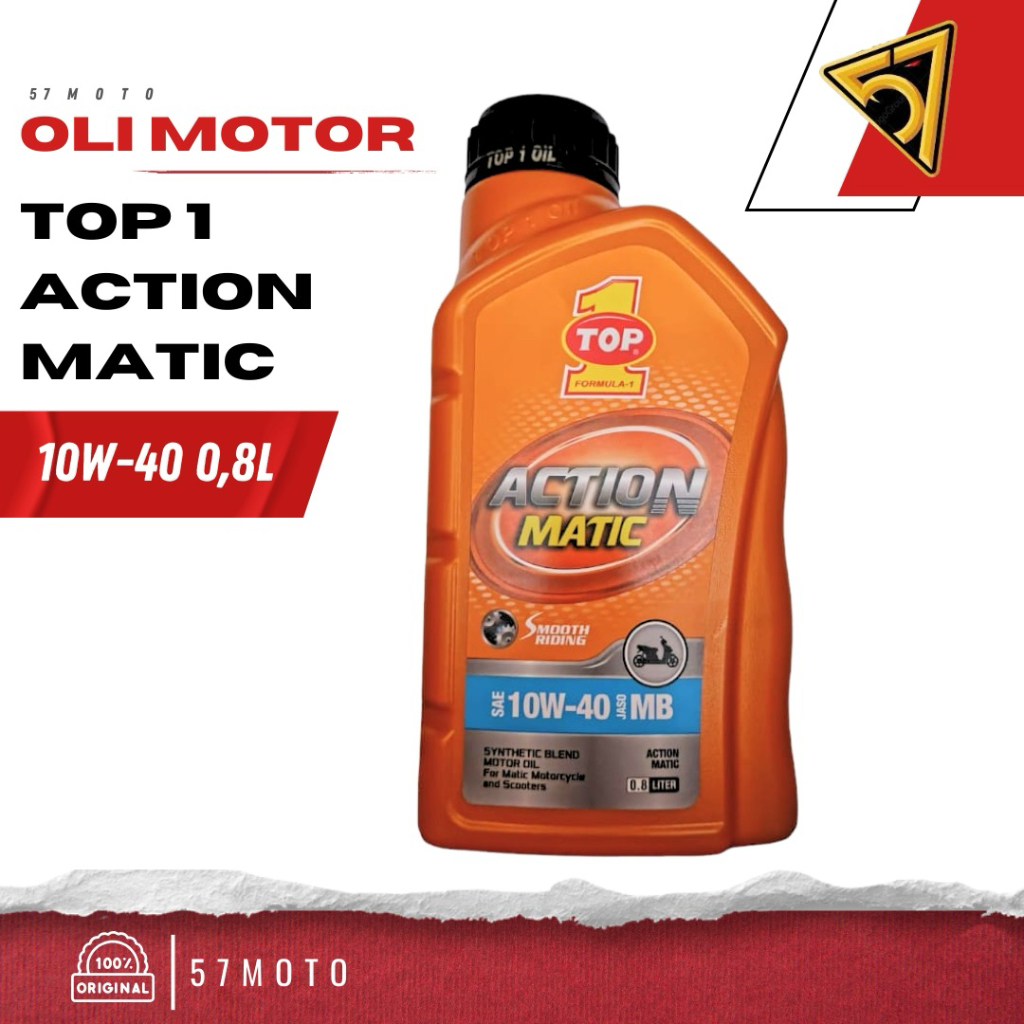 Jual Oli Mesin TOP ONE ACTION MATIC 10W-40 1L 0,8L original | Shopee ...