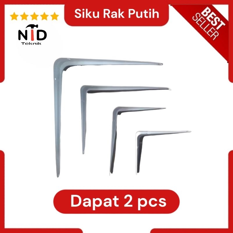 Jual Siku Rak Warna Putih 6 x 8 8 x 10 10 x 12 12 x 14 in siku barang ...