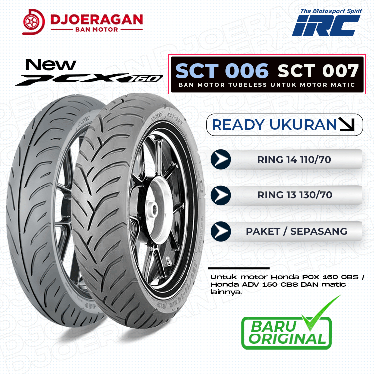Jual BAN MOTOR HONDA PCX 160 IRC SCT 006 007 Ring 14 SEPASANG