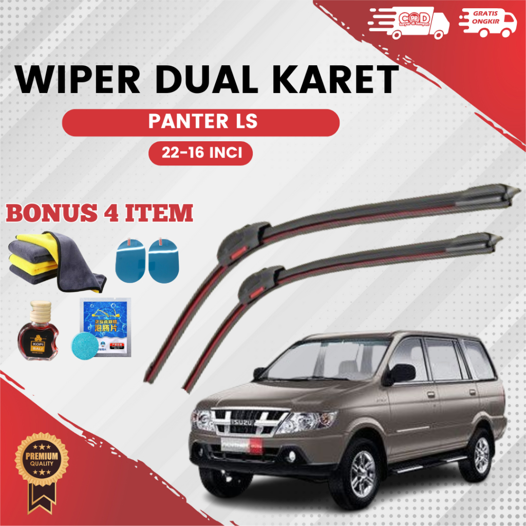 Jual Wiper Double Karet Dual Blade Untuk Panther Ls Ukuran Inci