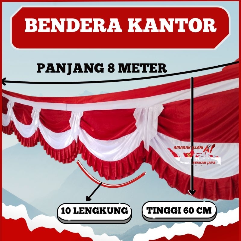 BENDERA BEKROUND KANTOR MERAH PUTIH 17 AGUSTUSAN