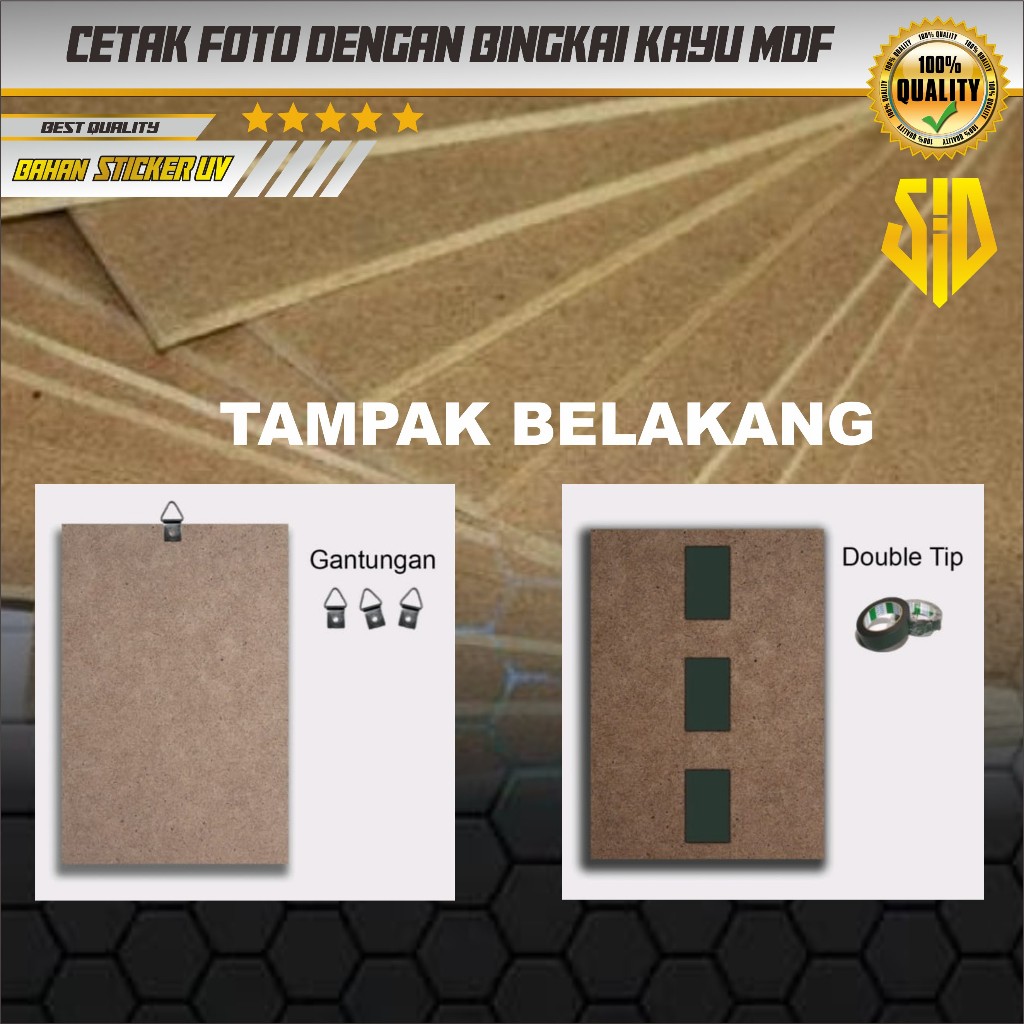 Jual CETAK FOTO CUSTOM / STICKER FOTO ANTI AIR BINGKAI KAYU MDF / CETAK ...