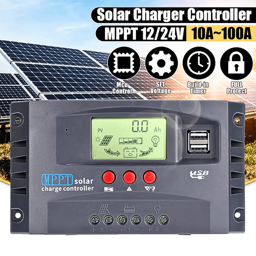 Jual PUSAT HXC Solar Charge Controller 10A 20A 30A MPPT 2 USB Automatic ...