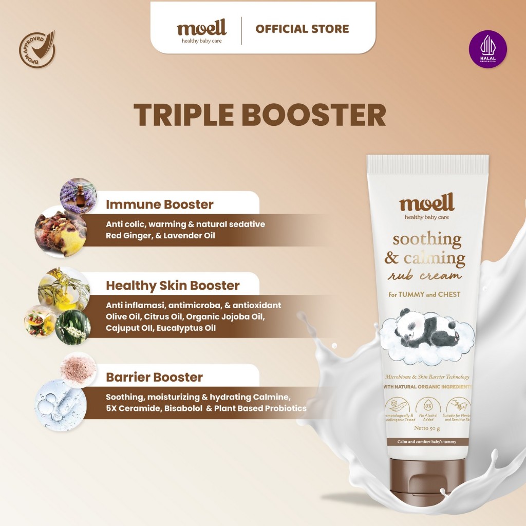 Jual Moell Soothing & Calming Rub Cream With Red Ginger Gentle Calm ...
